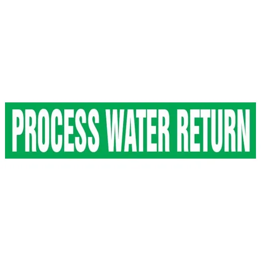 Accuform RPK581SSH Self Stick - 8"" to 10"" OD ASME (ANSI) Pipe Marker: Process Water Return