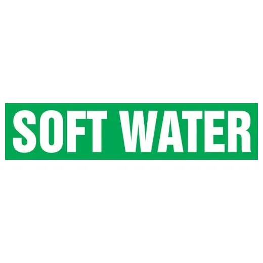 Accuform RPK651SSH Self Stick - 8"" to 10"" OD ASME (ANSI) Pipe Marker: Soft Water
