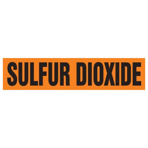 Accuform RPK679SSH Self Stick - 8"" to 10"" OD ASME (ANSI) Pipe Marker: Sulfur Dioxide