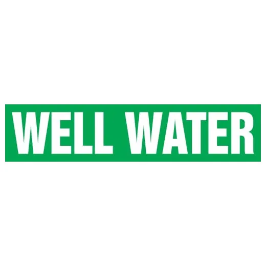 Accuform RPK737SSH Well Water Pipe Marker, Self Stick