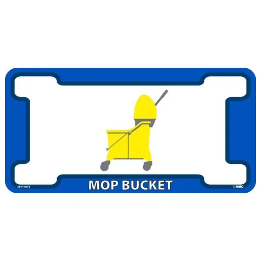 Accuform SB146WFS 10"" x 20"" Mop Bucket Floor Sign