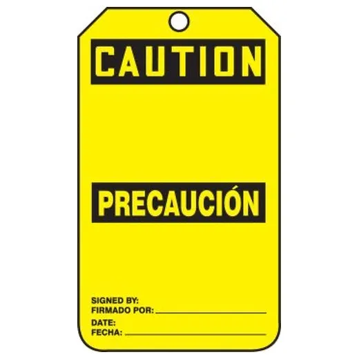 Accuform SBMGT200PTP Spanish Bilingual Tags, RP-Plastic, 25/PK