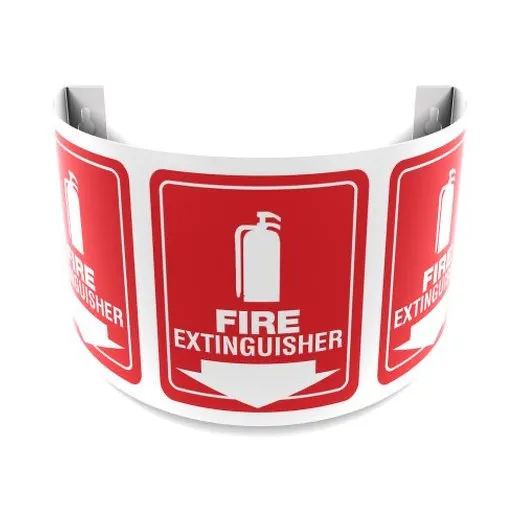 Accuform SBPSJ109 6"" 180D Projection Sign: Fire Extinguisher