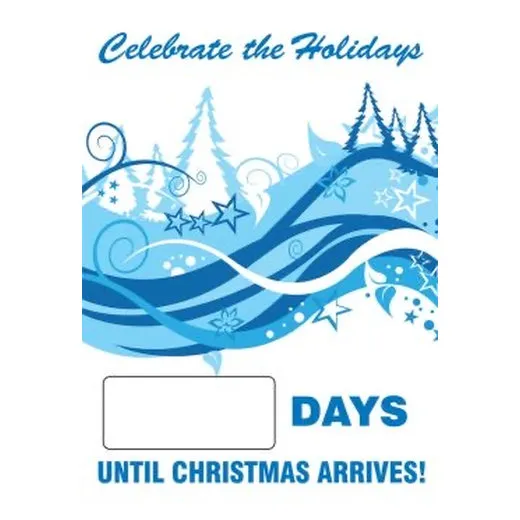 Accuform SCC723 28"" x 20"" Digi-Day Magnetic Faces: Celebrate The Holidays _ Days Until Christmas Arrives, Magnetic Face Only