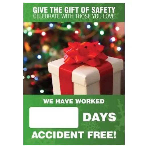 Accuform SCC728 28"" x 20"" Digi-Day Magnetic Faces: Give The Gift Of Safety - Celebrate With Those You Love, Magnetic Face Only