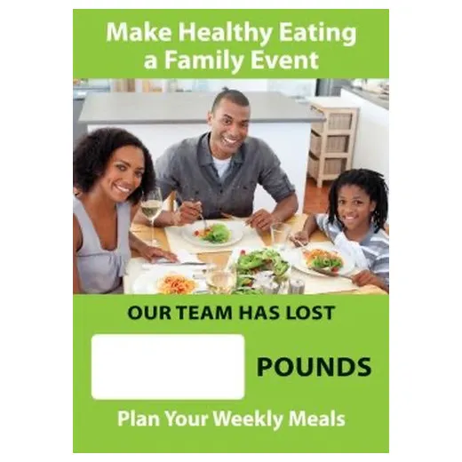 Accuform SCC749 28"" x 20"" Digi-Day Magnetic Faces: Make Healthy Eating A Family Event - Our Team Has Lost _ Pounds - Plan Your Weekly Meals, Magnetic Face Only