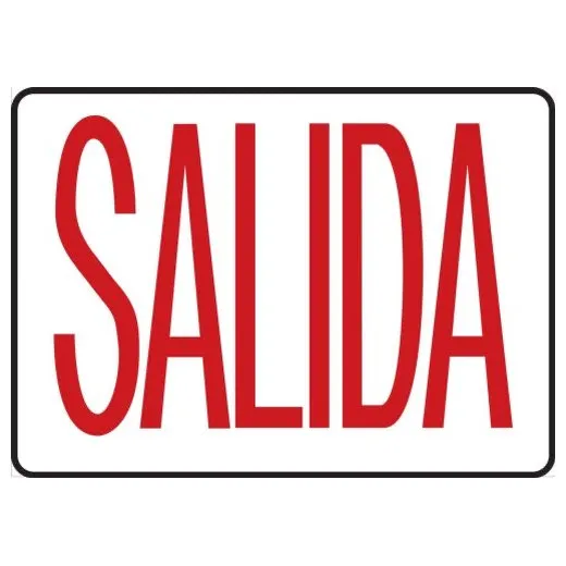Accuform SHMADC531VA 7"" x 10"" Safety Sign: Exit, Aluminum, Spanish
