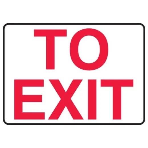Accuform SHMADM402VP 7"" x 10"" Safety Sign: To Exit, Plastic, Spanish