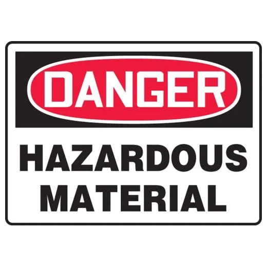 Accuform SHMCHL269XV 7"" x 10"" OSHA Danger Safety Sign: Hazardous Material, Adhesive Dura-Vinyl, Spanish