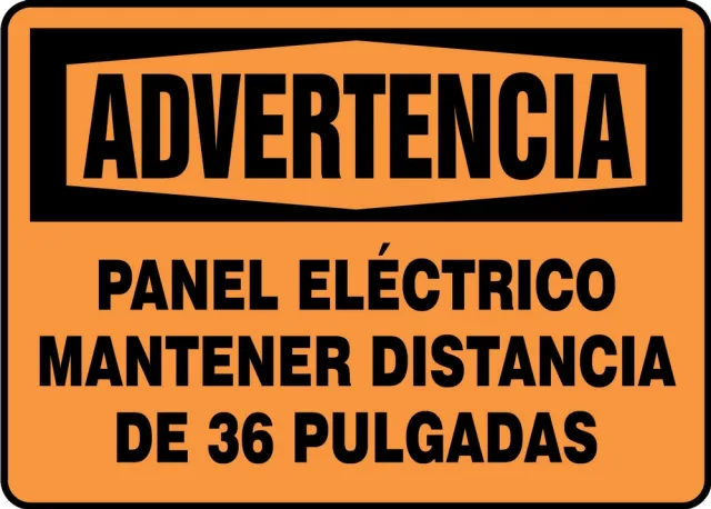 Accuform SHMELC309XP 7"" x 10"" OSHA Warning Safety Sign: Electrical Panel - Keep Clear Up to 36 Inches