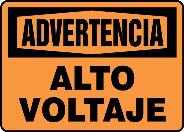 Accuform SHMELC325XV 7"" x 10"" OSHA Warning Safety Sign: High Voltage