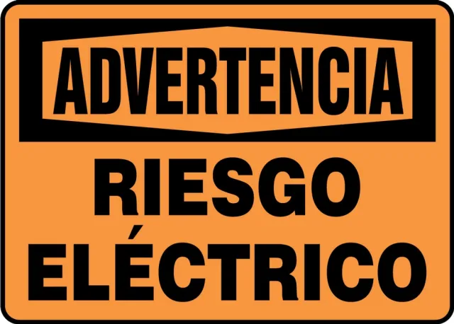 Accuform SHMELC328VP 7"" x 10"" Warning Safety Sign: Electrical Hazard