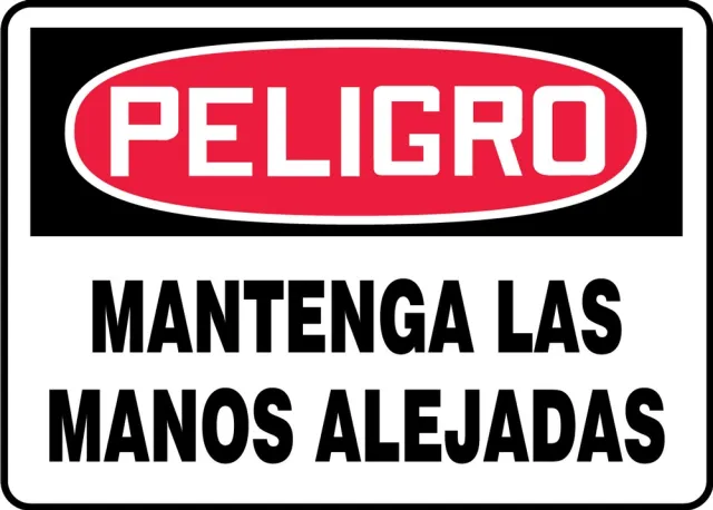 Accuform SHMEQM049XP 7"" x 10"" OSHA Danger Safety Sign - Keep Hands Clear