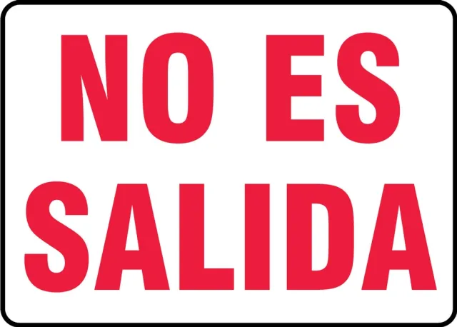 Accuform SHMEXT910XT 7"" x 10"" Safety Sign: Not An Exit