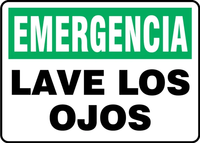 Accuform SHMFSD917VS 7"" x 10"" Emergency Safety Sign: Eye Wash