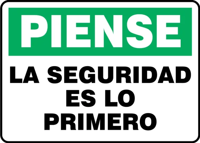 Accuform SHMGNF956VS 7"" x 10"" Safety Sign: Think - Safety First