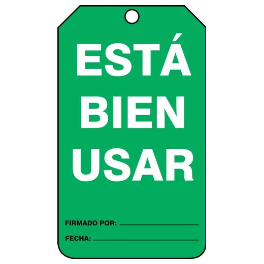 Accuform SHMGT217PTM Equipment Status Safety Tag: OK to Use