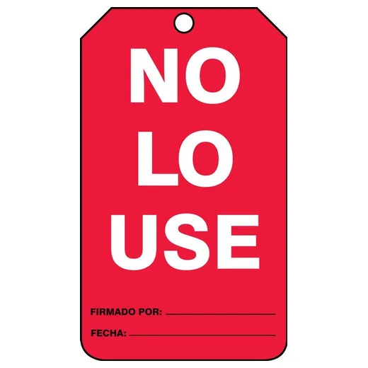 Accuform SHMGT219LTM Equipment Status Safety Tag: Do Not Use