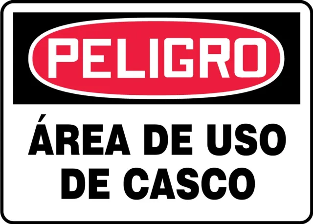 Accuform SHMPPA004XP OSHA Danger Hard Hat Area Safety Sign