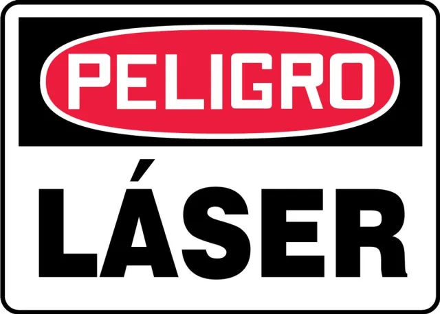 Accuform SHMRAD024VS 7"" x 10"" OSHA Danger Safety Sign: Laser