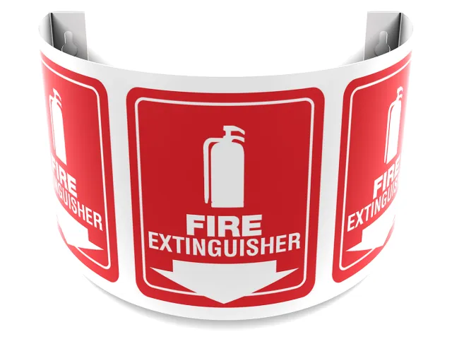Accuform SHPSJ109 180D Projection Sign: Fire Extinguisher