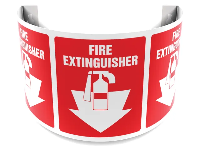 Accuform SHPSJ111 180D Projection Sign: Fire Extinguisher