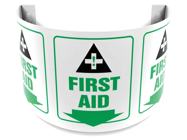 Accuform SHPSJ119 180D Projection Safety Sign: First Aid