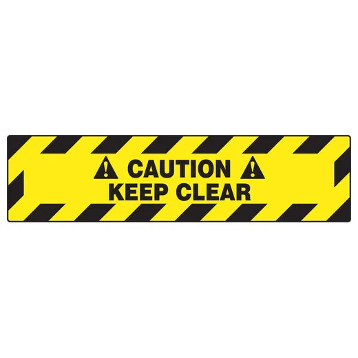 Accuform SHPSR242 6"" x 24"" Slip-Gard Caution Safety Sign: Keep Clear