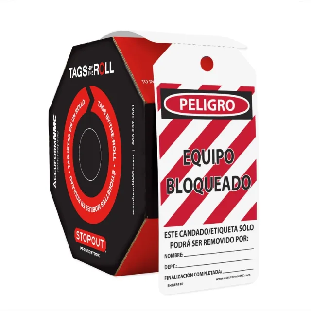 Accuform SHTAR410 OSHA Danger Tags By-The-Roll: Equipment Locked Out