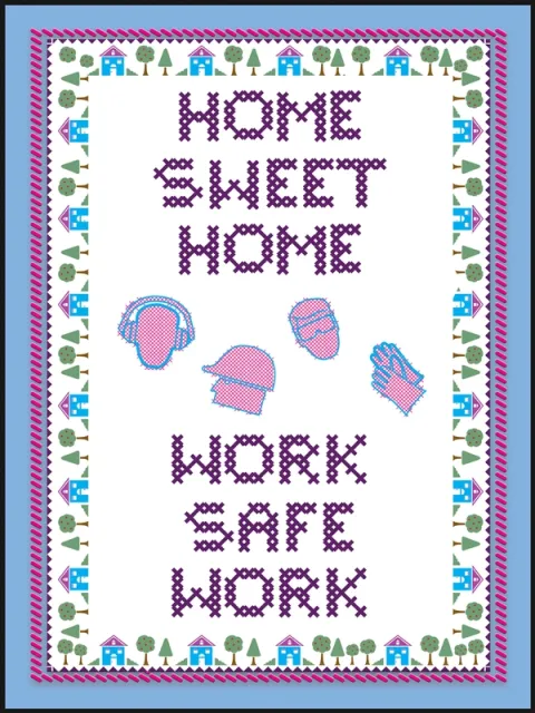 Accuform SP125154L 22"" x 17"" Safety Posters: Home Sweet Home - Work Safe Work