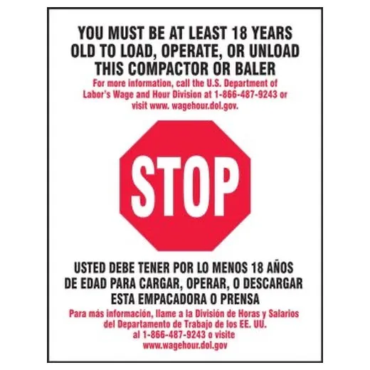 Accuform SP125207SBL 22"" x 17"" Safety Poster: You must be at least 18 years old