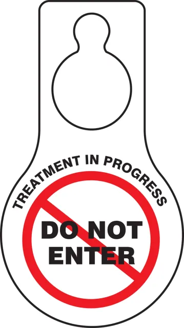 Accuform TAD632 9"" x 5"" Safety Tag: Do Not Enter - Treatment In Progress