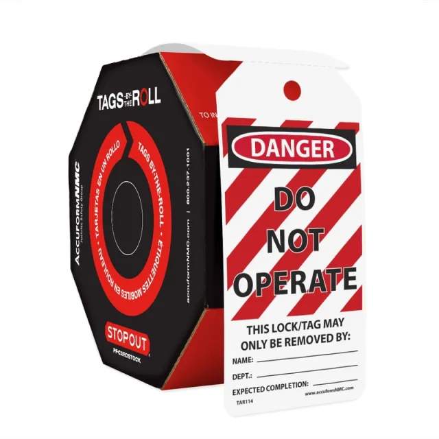 Accuform TAR125 OSHA Danger Tags By-The-Roll: Do Not Operate