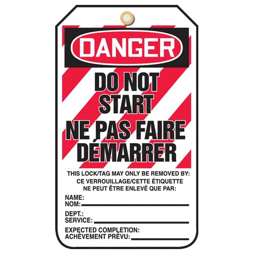 Accuform TCF207CTP Bilingual French Lockout Tags