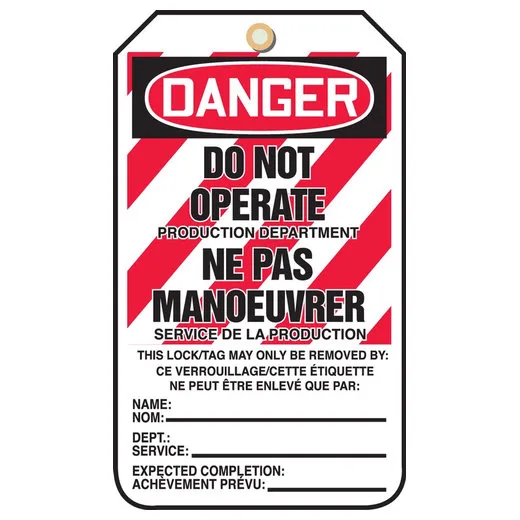Danger, HS-Laminate, 3-1/4 in Width, 0.1 in Height, ,5 PK