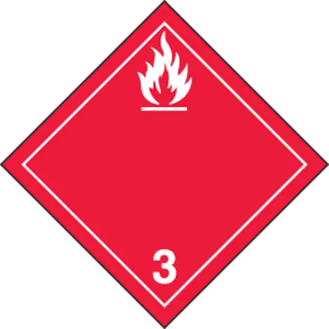 Accuform TCP313CT25 273mm x 273mm (10-3/4"" x 10-3/4"") TDG Placard - Class 3
