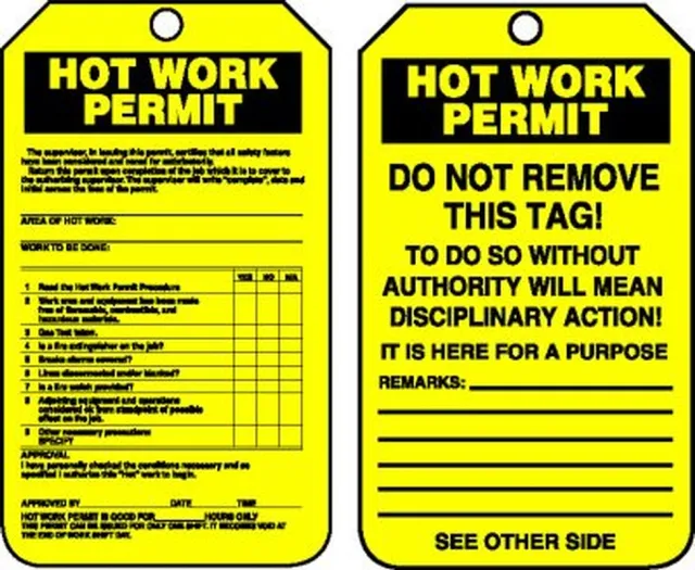 Accuform TCS361PTM Confined Space: Hot Work Status