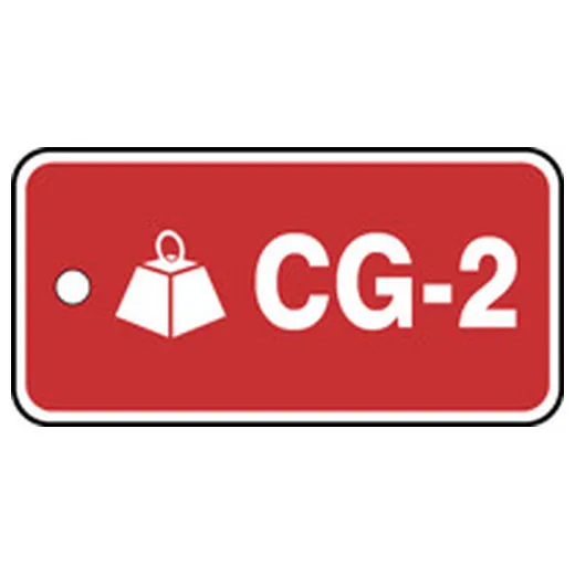 Accuform TDF102XVM Energy Source Identification Standard Tag: Control Gravity