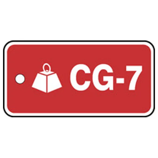 Accuform TDF107VPM Energy Source Identification Standard Tag: Control Gravity