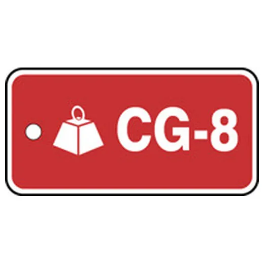 Accuform TDF108XVM Energy Source Identification Standard Tag: Control Gravity
