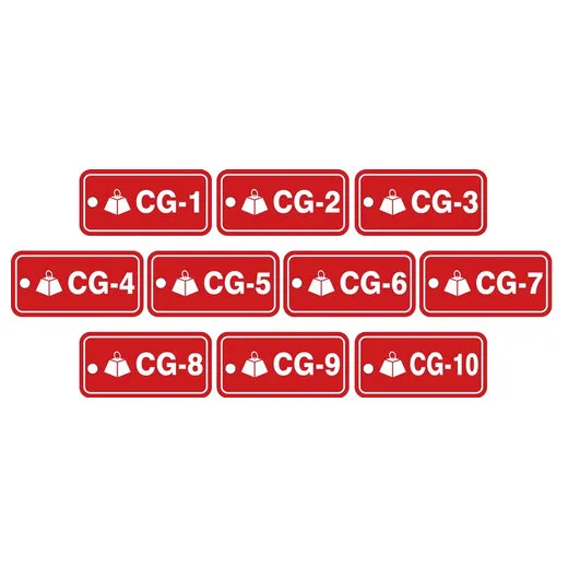 Energy Source ID Tag, No Header, Plastic, 3" Width, 1-1/2" Height, Write On Surface: No ,10 PK
