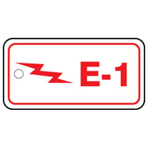 Accuform TDF301XVM Energy Source Identification Standard Tag: Electric