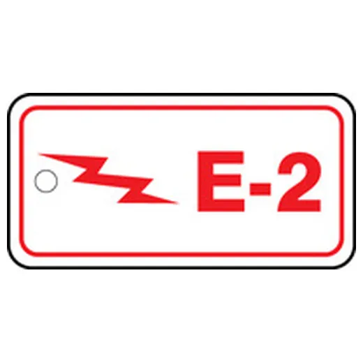 Energy Source ID Tag, No Header, vinyl, 3" Width, 1-1/2" Height, Write On Surface: No