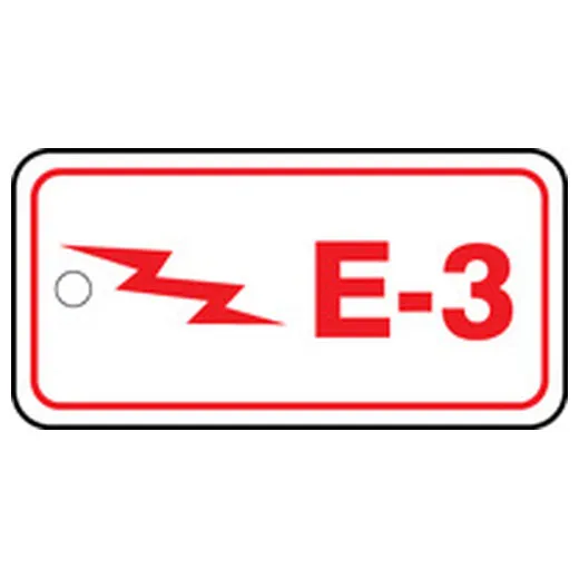 Accuform TDF303VPM Energy Source Identification Standard Tag: Electric