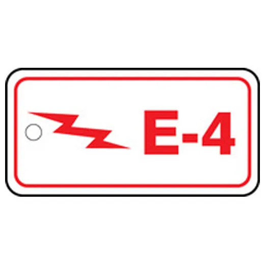 Accuform TDF304VPM Energy Source Identification Standard Tag: Electric