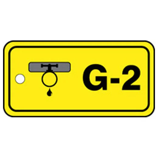 Energy Source ID Tag, No Header, Plastic, 3" Width, 1-1/2" Height, Write On Surface: No