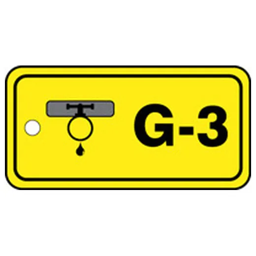 Accuform TDF403XVM Energy Source Identification Standard Tag: Gas