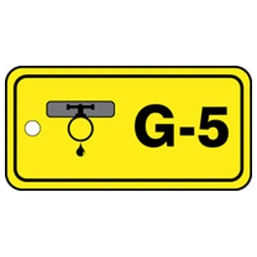 Energy Source ID Tag, No Header, Plastic, 3" Width, 1-1/2" Height, Write On Surface: No