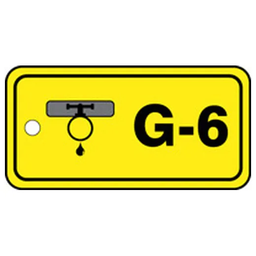 Accuform TDF406VPM Energy Source Identification Standard Tag: Gas