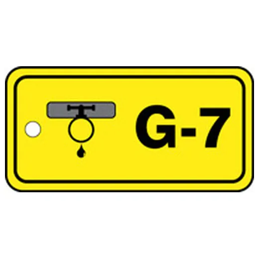 Accuform TDF407VPM Energy Source Identification Standard Tag: Gas